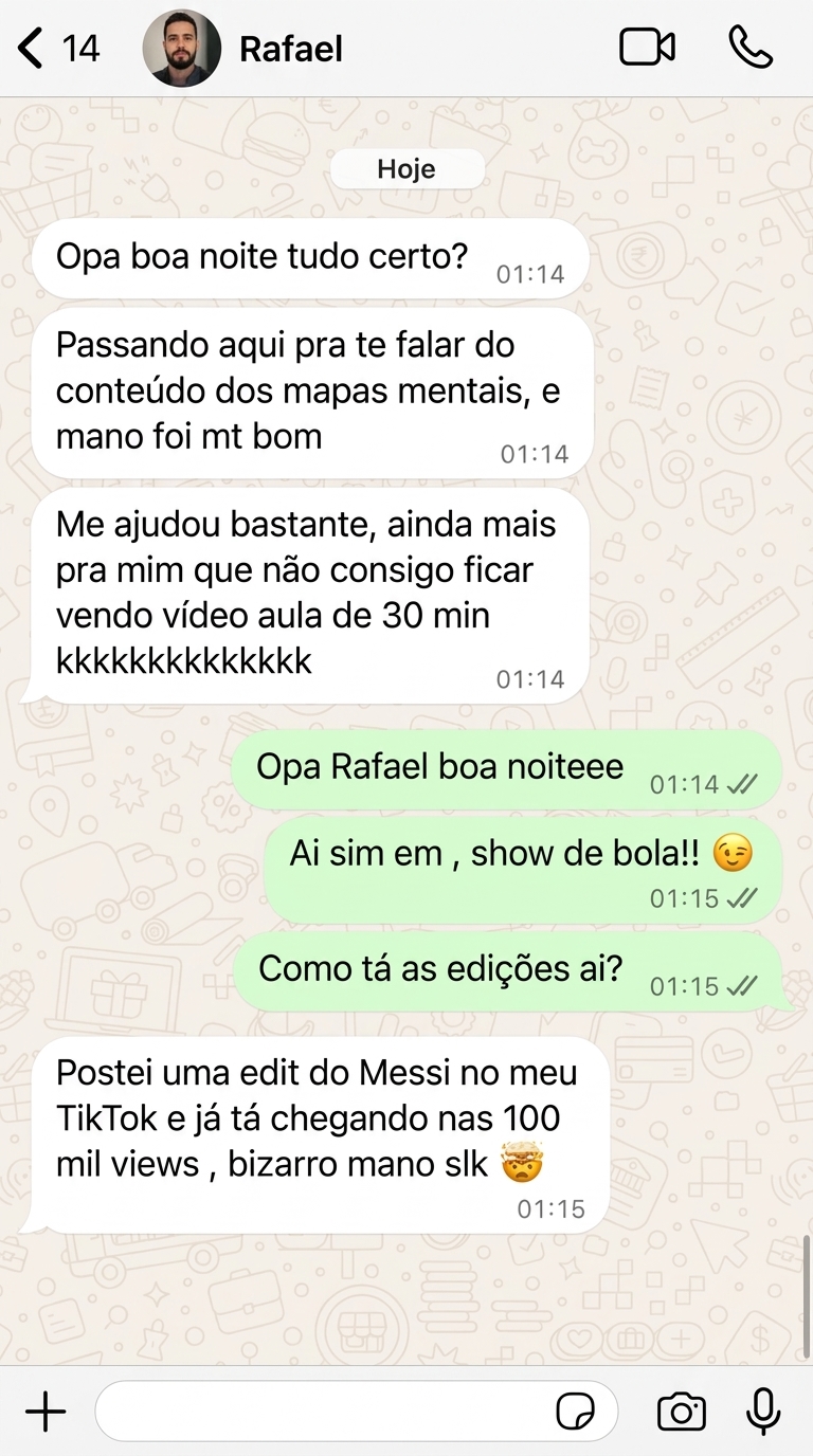 Depoimento de Rafael sobre os mapas mentais de CapCut