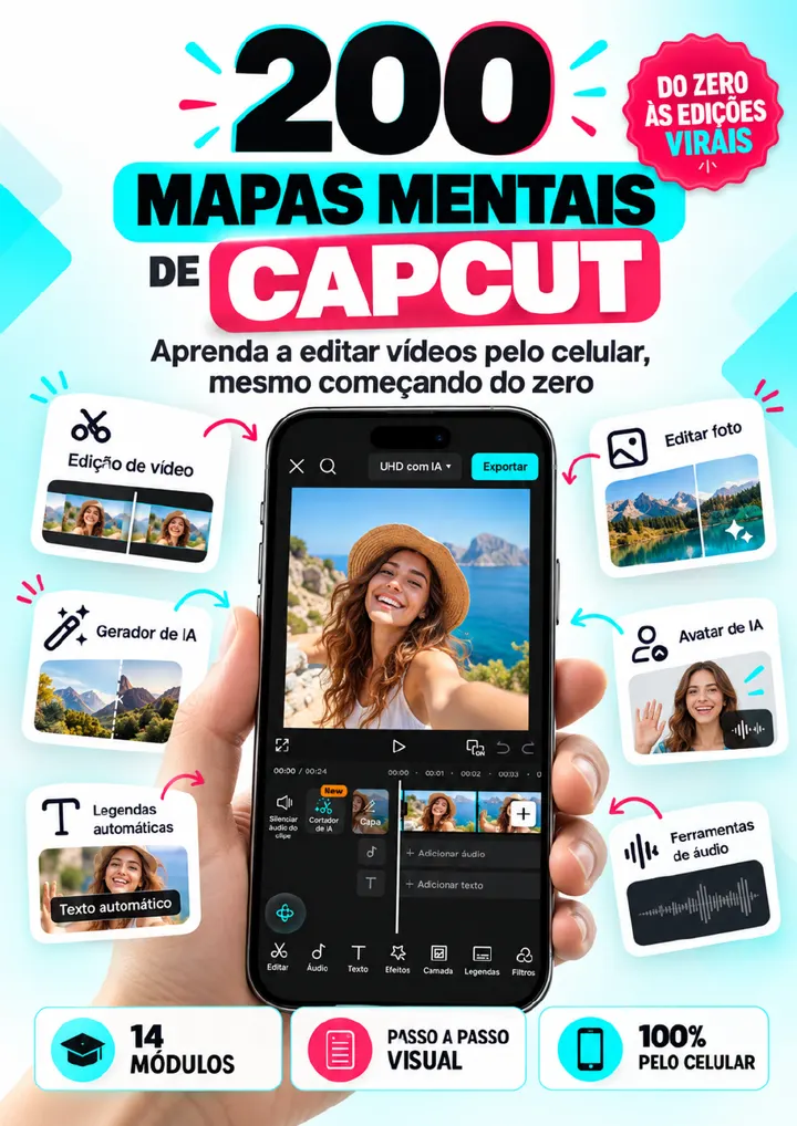 Capa do material 200 Mapas Mentais de CapCut