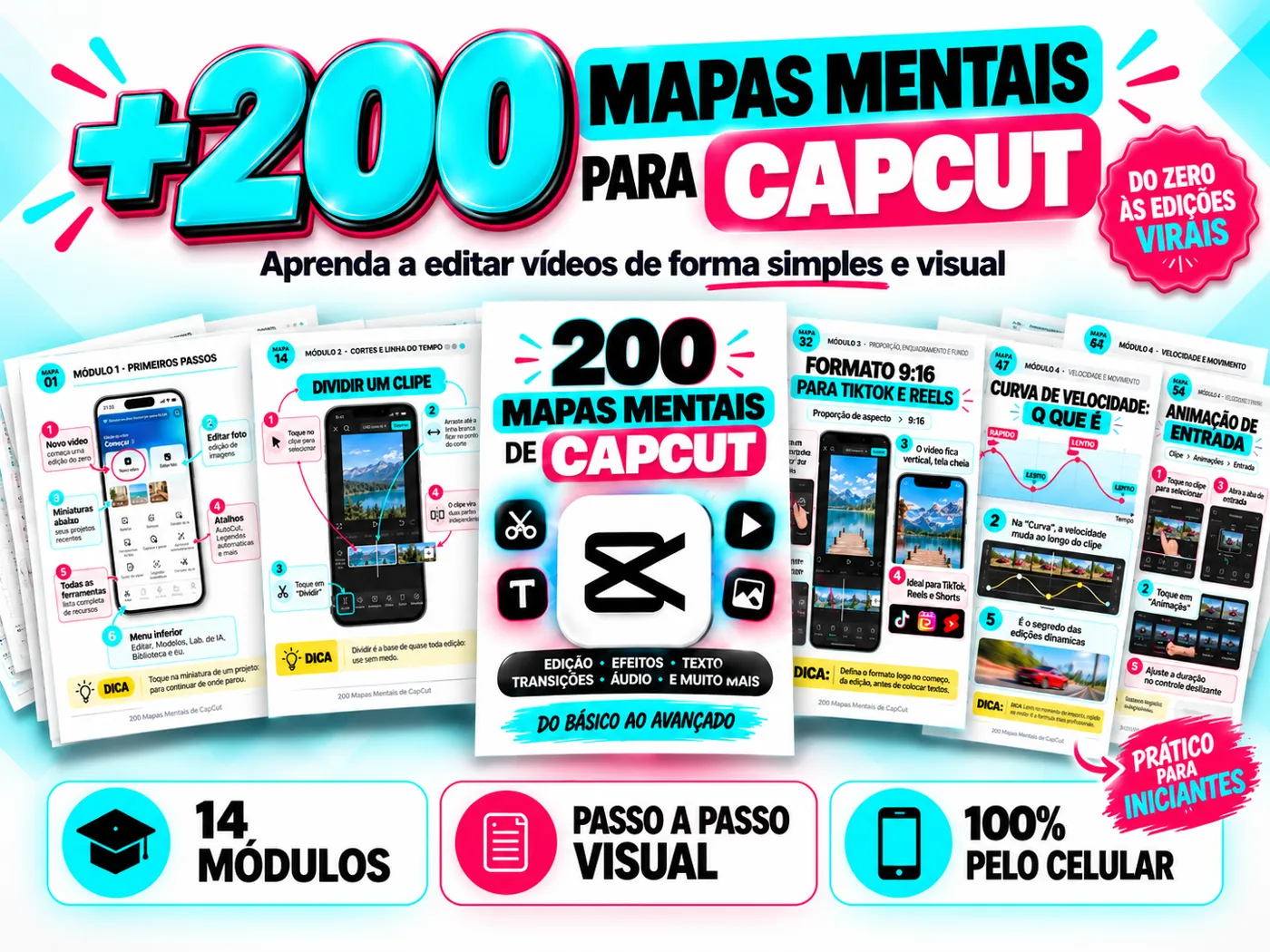 200 Mapas Mentais para CapCut