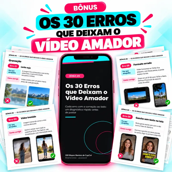 30 Erros para não cometer nos seus vídeos