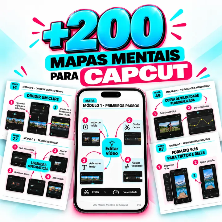 200 Mapas Mentais para CapCut